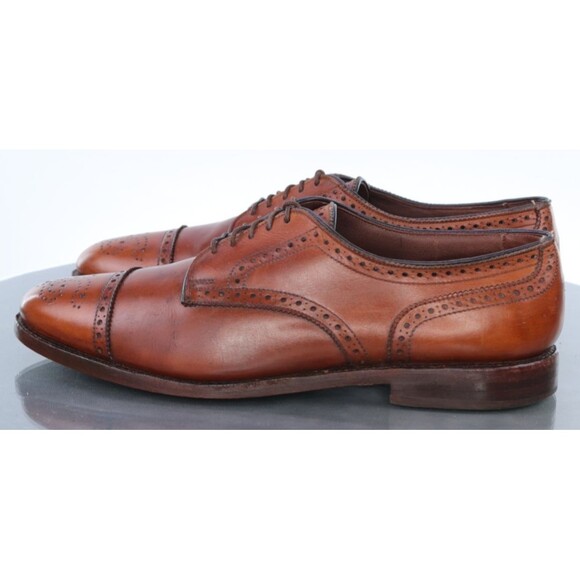 Allen Edmonds Sanford Men\'s Medallion Derby Dress Shoes Size 9.5 B Made in USA main image 6